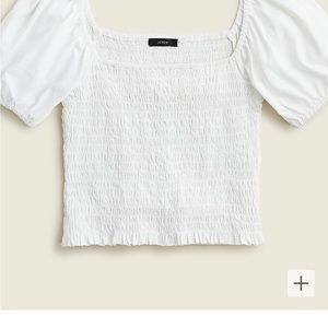 J Crew smocked crop S